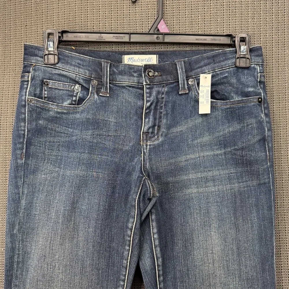 Madewell Mens 29x30 Blue Slim Fit Denim Jeans Medium Wash Stretch Cotton Blend - Picture 12 of 12